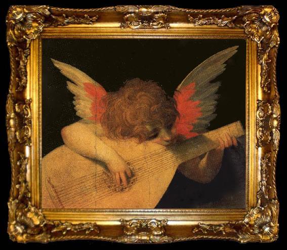 framed  Rosso Fiorentino Angel Musician, ta009-2